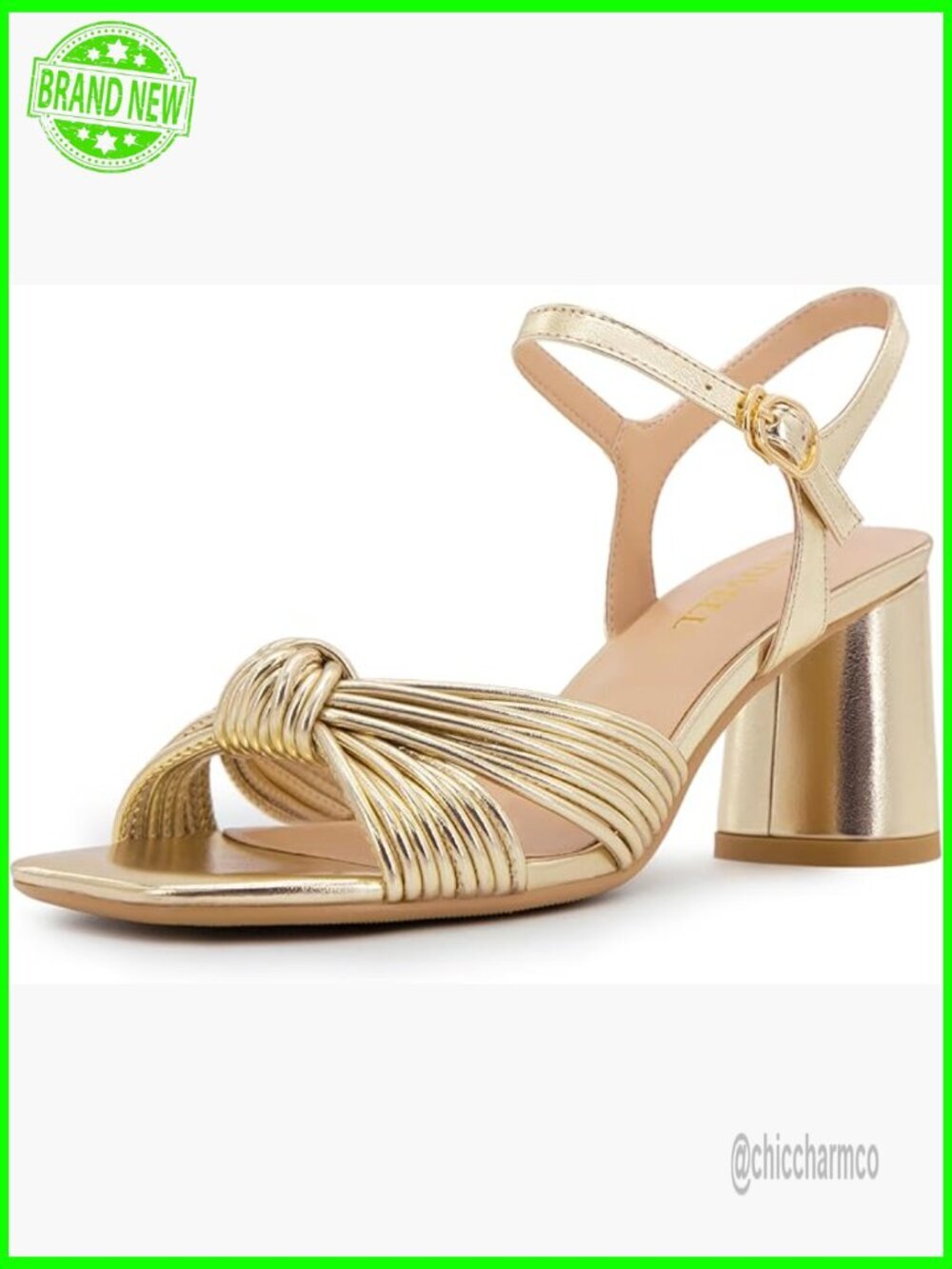Chunky Block Heel Strappy Sandals Square Open Toe Ankle Strap